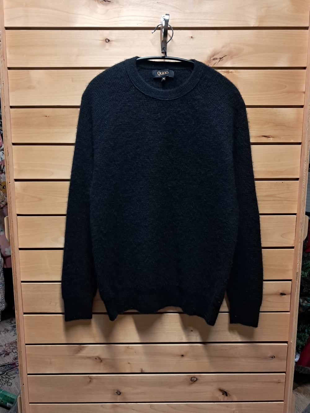 Quince 100% Mongolian Cashmere Crewneck Sweater - Black - Women's Size Medium